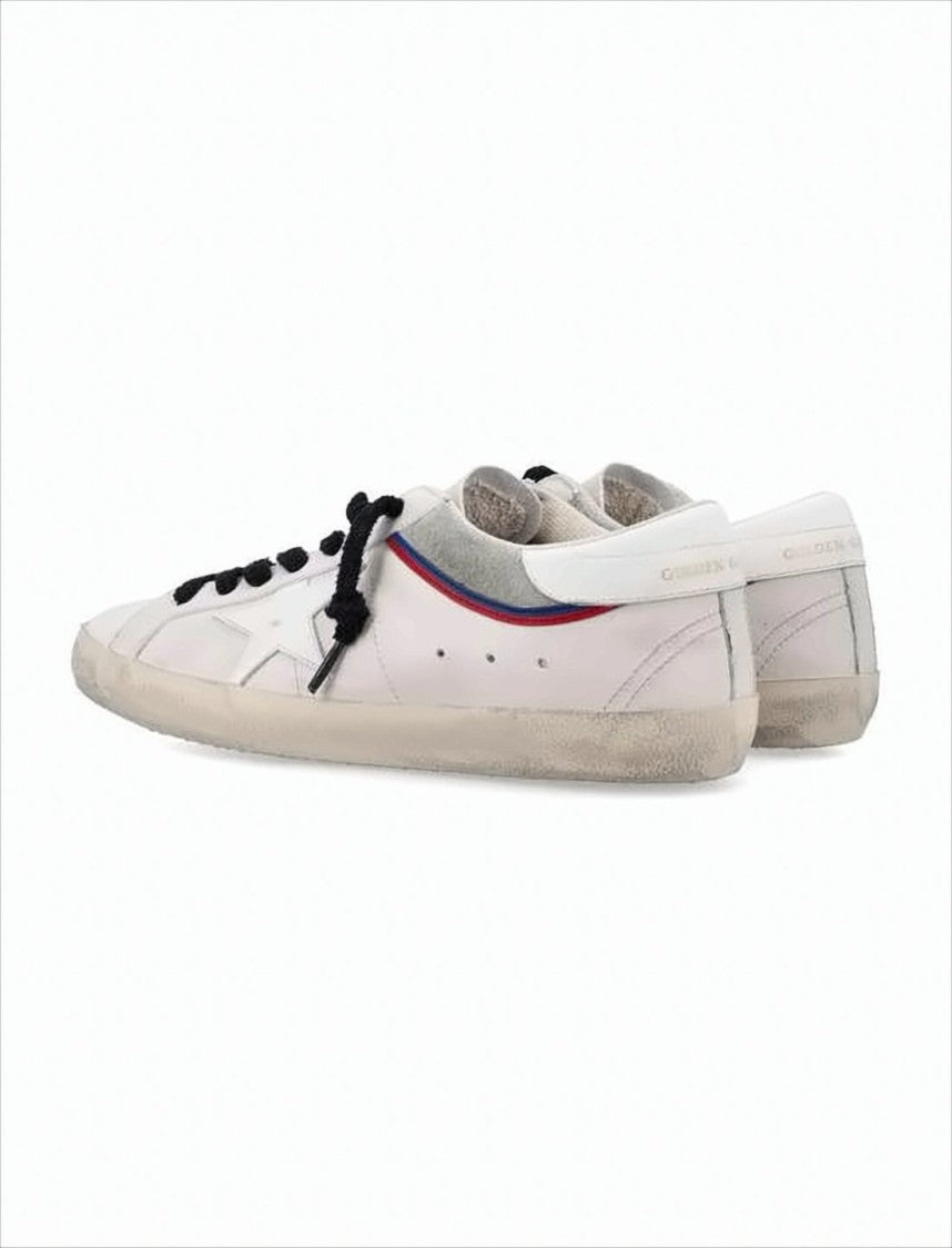 Golden Goose Worn-In White Leather Low-Top Sneakers