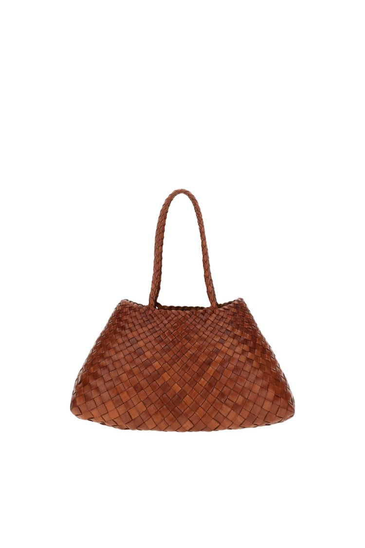 Dragon Diffusion Spacious Woven Leather Tote Bag With Textured Design