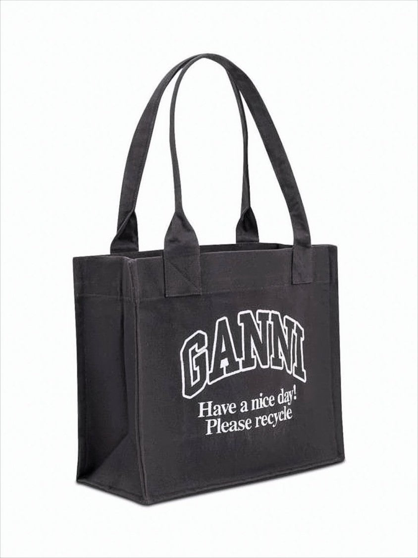 Ganni Rectangular Shoulder Bag With Positive Message
