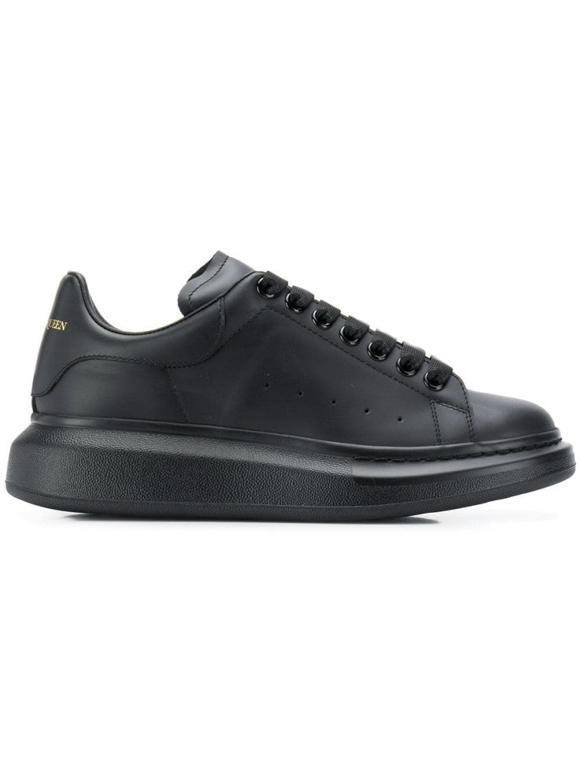 Alexander Mcqueen Black Oversized Chunky Leather Sneakers