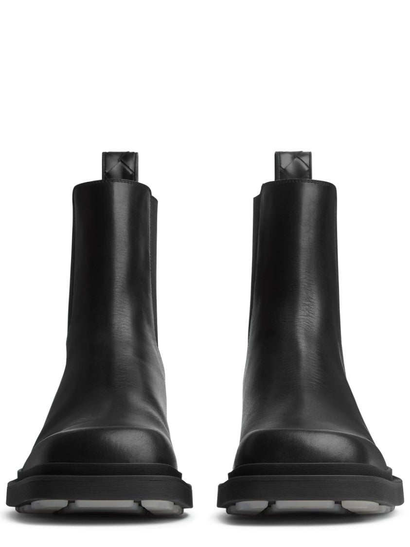 Bottega Veneta Ben Elastic Panel Calf Leather Chelsea Boots