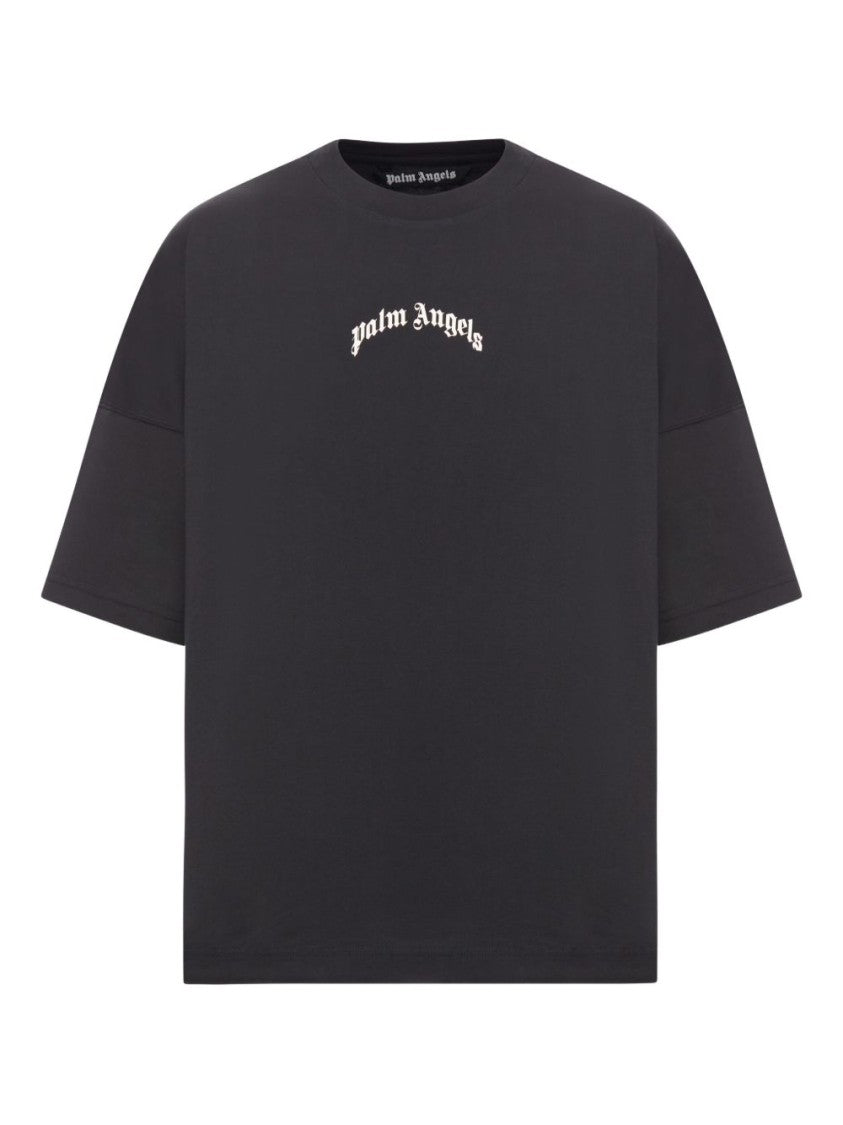 Palm Angels Relaxed Fit Black Cotton T-Shirt