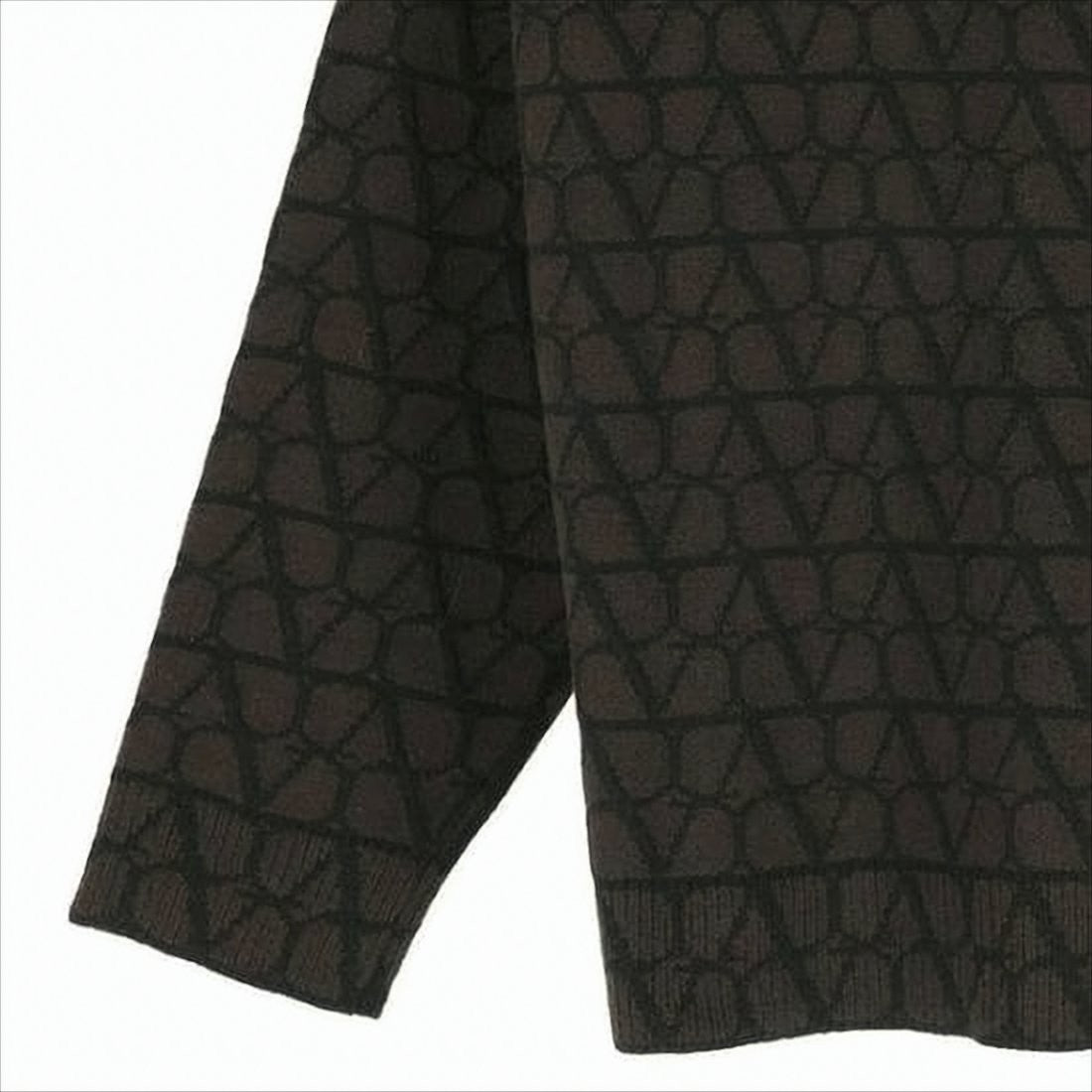 Valentino Garavani Relaxed Fit Wool Sweater With Geometric Pattern