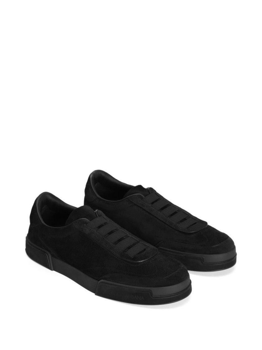 Dolce & Gabbana Black Portofino Flat Sole Sneakers