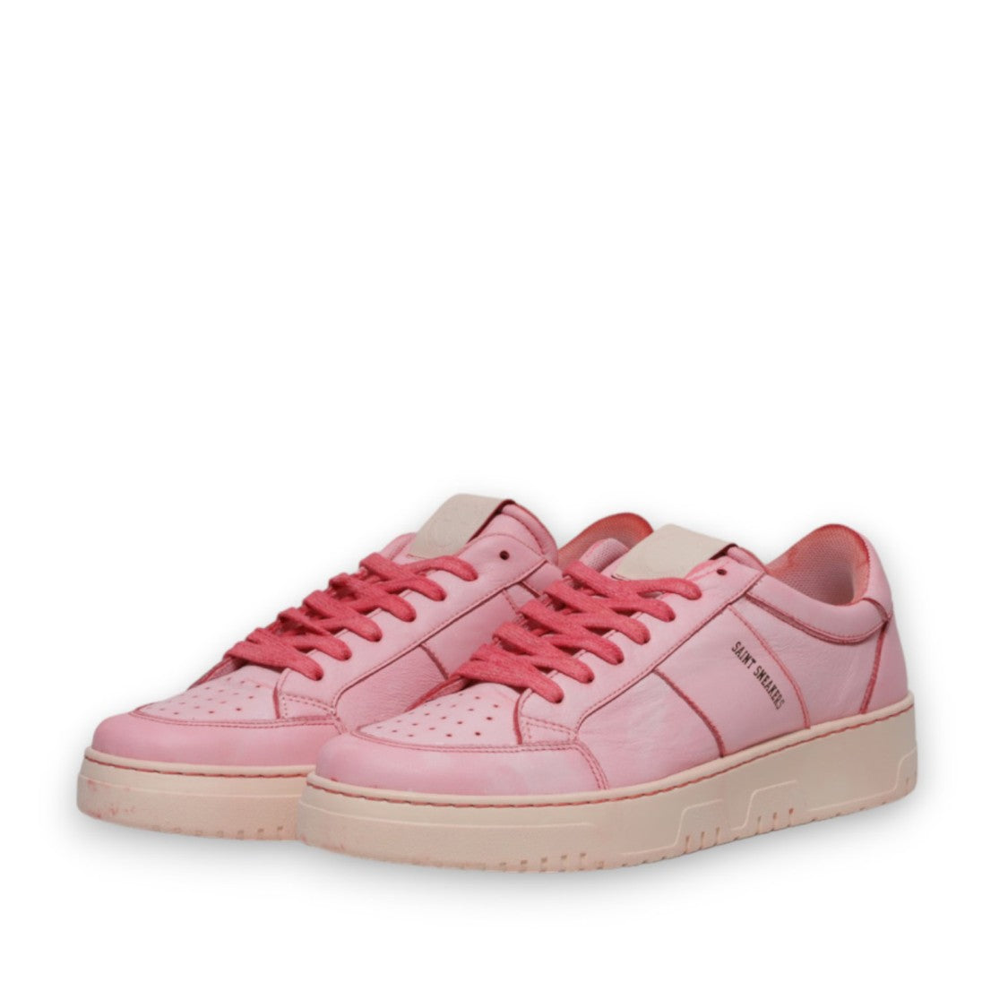 Saint Sneakers Sneakers In Soft Faded Red Leather