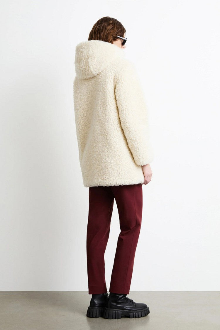 Rrd Cream Curly-Pile Hooded Jacket