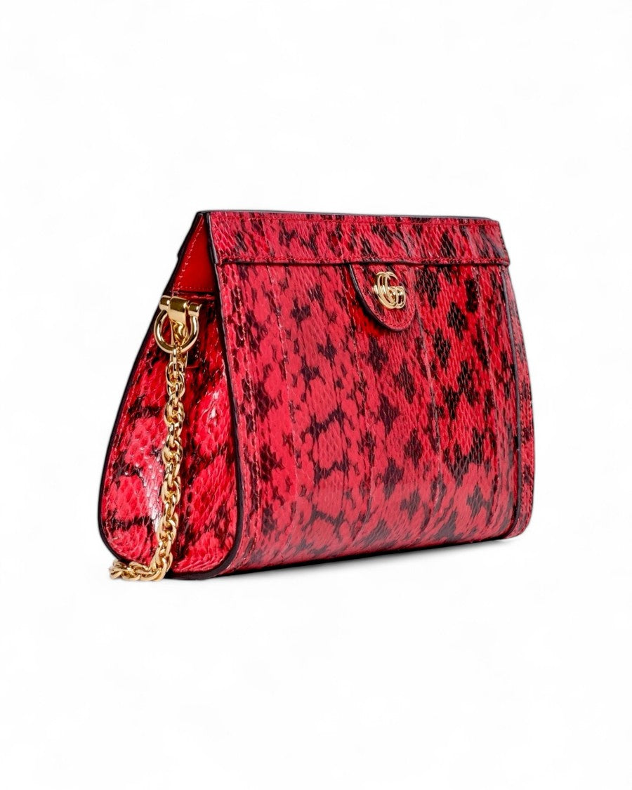 Gucci Ophidia Red Python Shoulder Bag