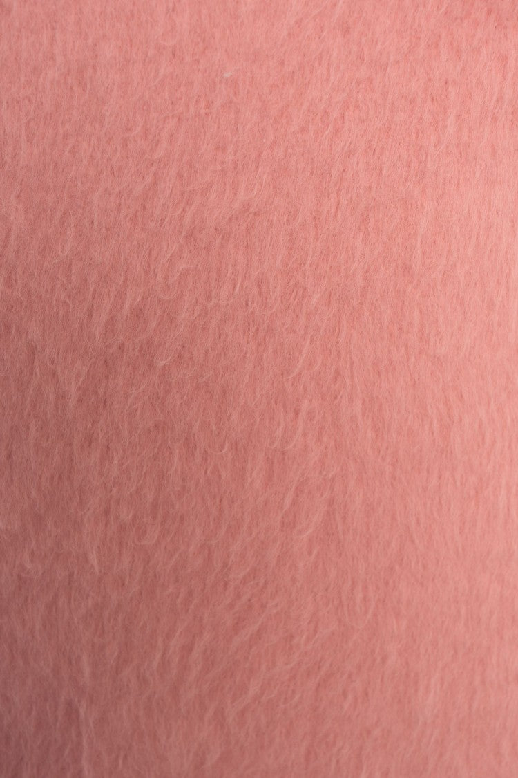 Roberto Collina Tailored Pink Brushed Knit Sweater With Classic Neckline