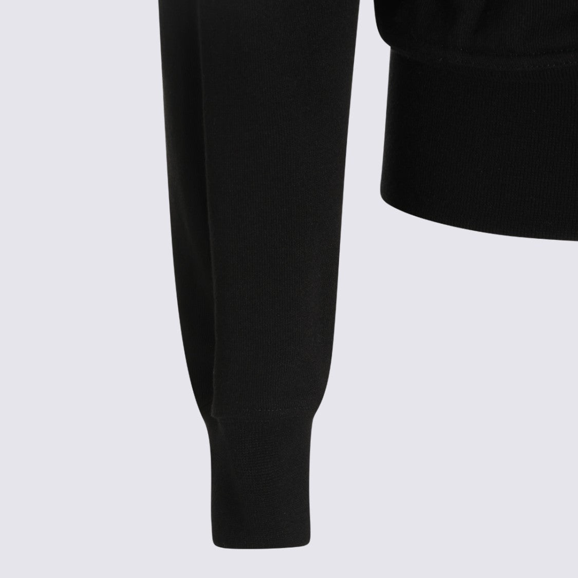 Rick Owens Asymmetrical Front-Zipper Sweater With Structured Collar