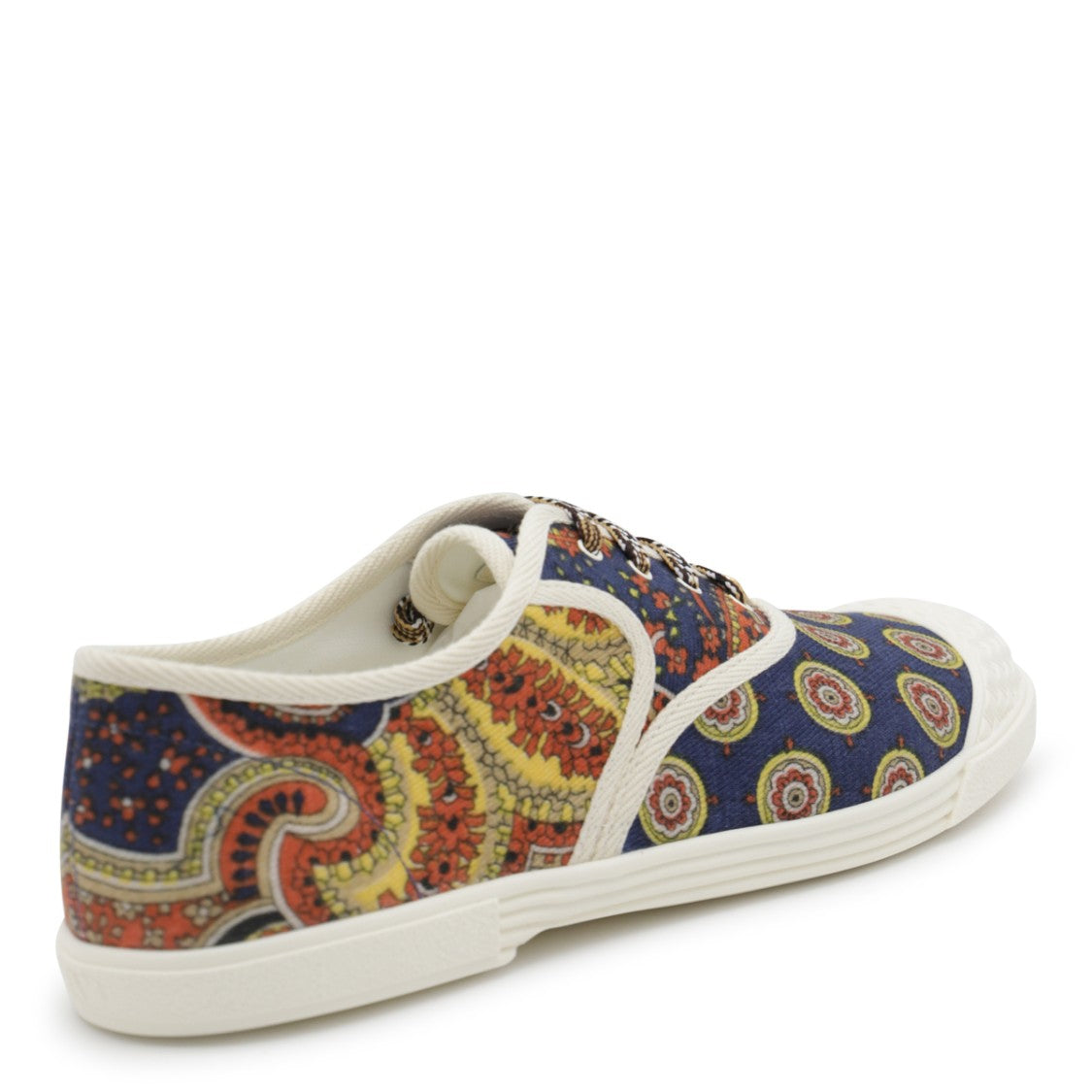 Valentino Garavani Multicolor Cotton Leather Sole Sneakers