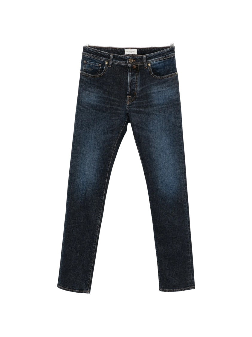 Jacob Cohen Slim Fit Jeans With Distinctive Logo Patch And Classic Design