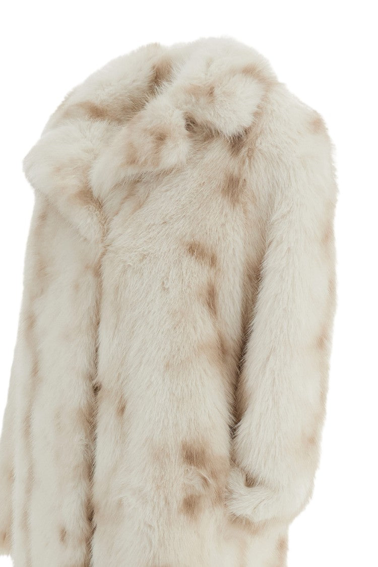 Herno White Lynx-Effect Faux Fur Coat