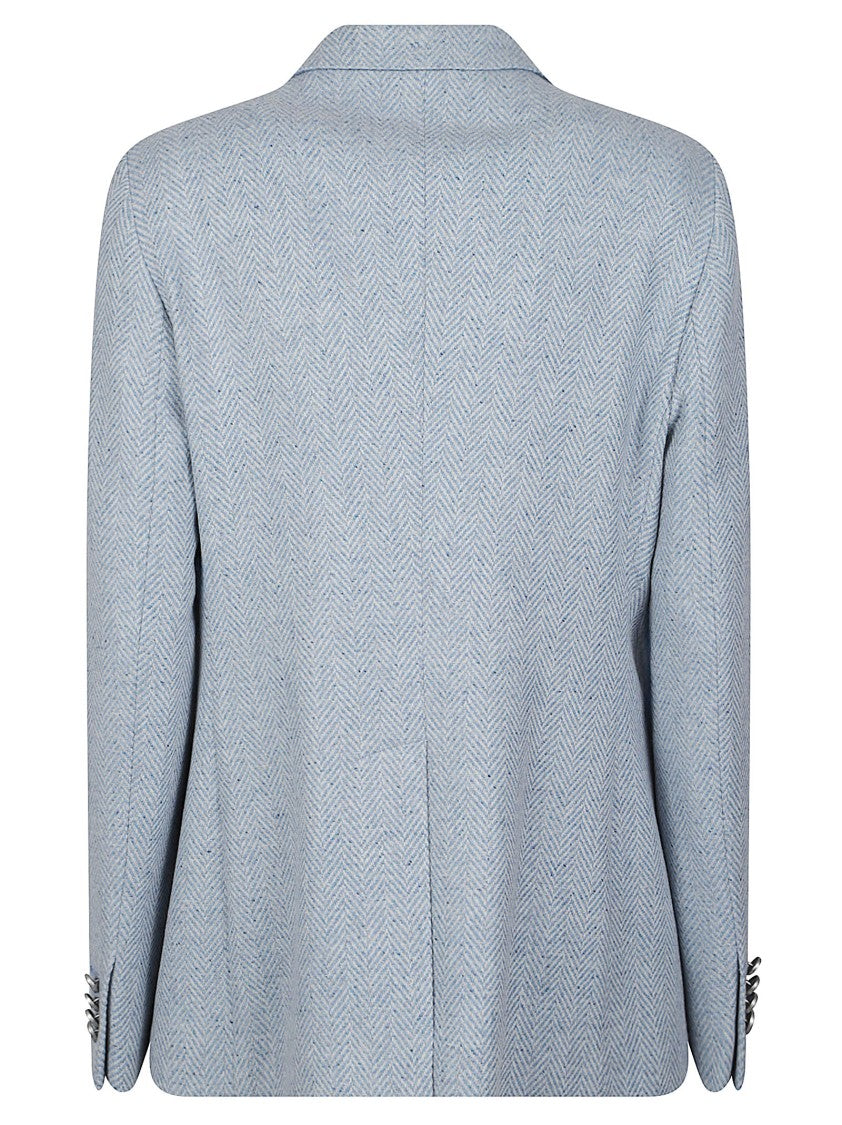 Tagliatore Parigi Tailored Double-Breasted Herringbone Jacket