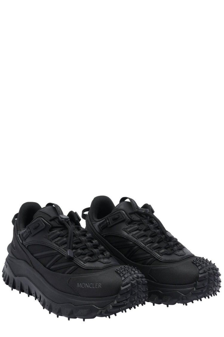 Moncler Sporty All-Black Sneakers With Textured Sole