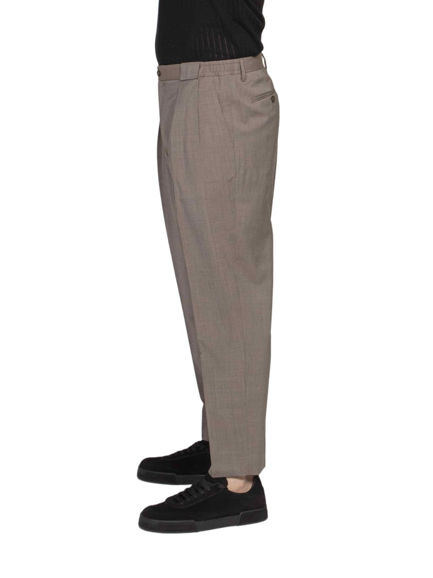 Briglia Portobellos Pleated Textured Straight-Leg Pants