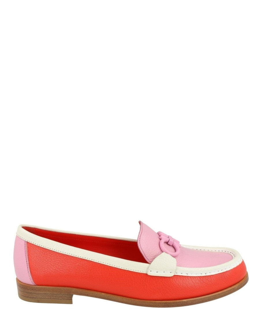 Ferragamo Rolo Gancini Leather Loafers