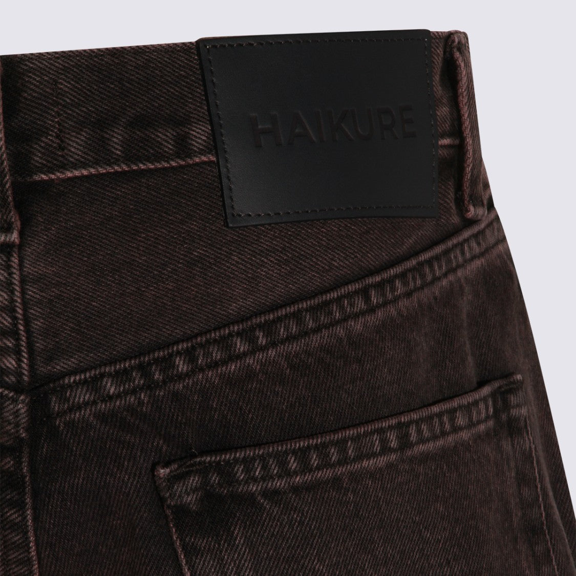 Haikure High-Waisted Straight-Leg Jeans With Faded Black Wash