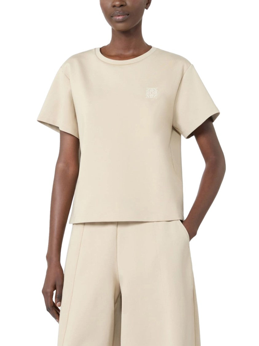 Max Mara Boxy Short-Sleeve Logo Top
