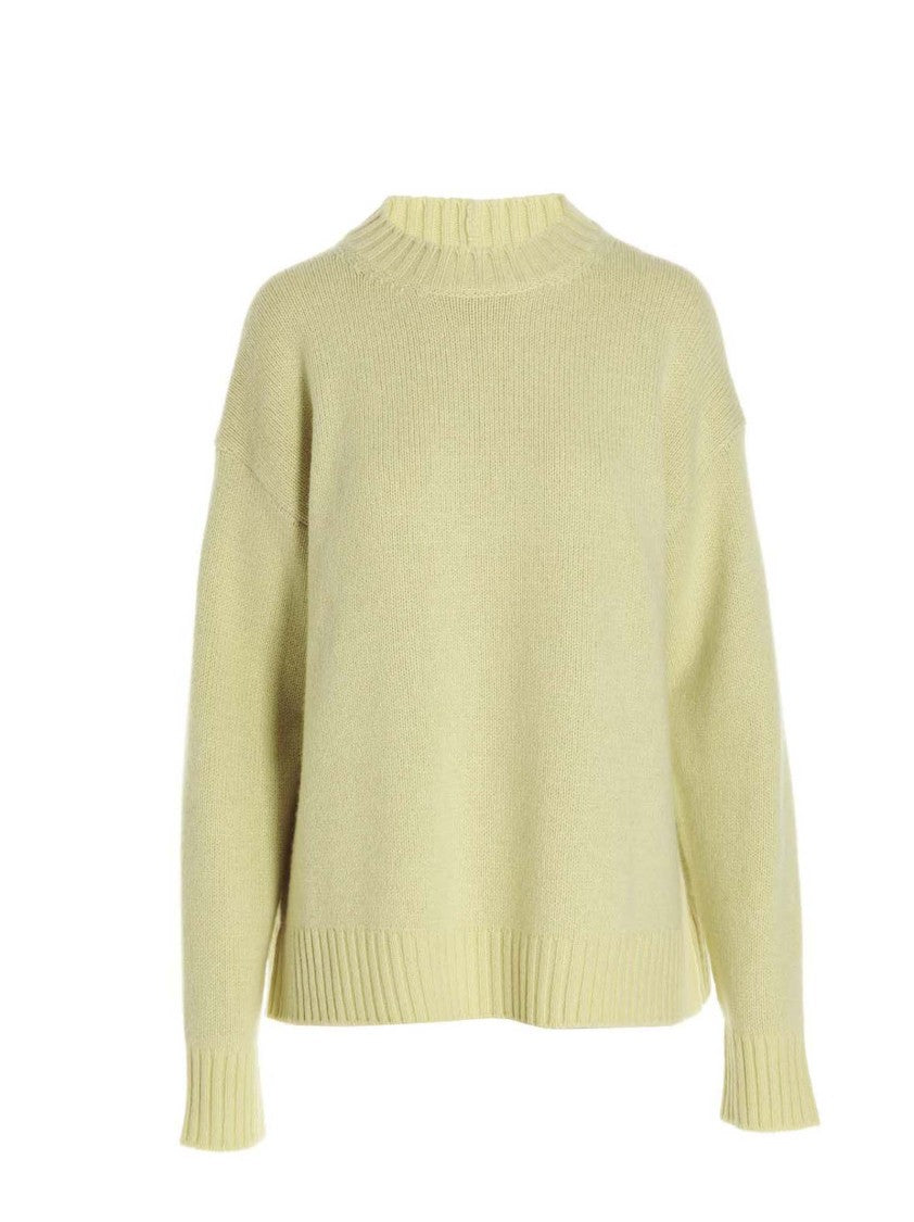 Jil Sander Cachemire Blend Crewneck Sweater With Relaxed Fit And Ribbed Neckline
