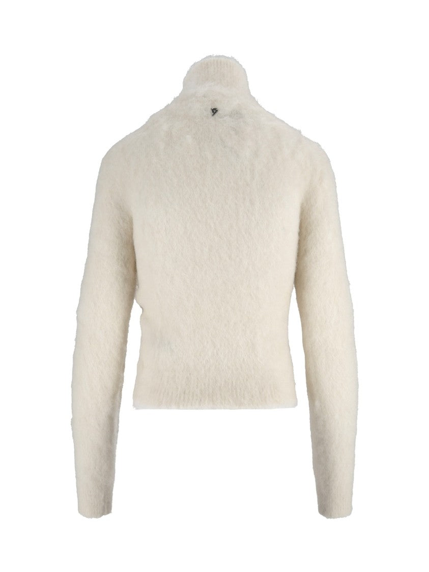 Dondup Dolcevita Fuzzy Knit Ribbed Turtleneck