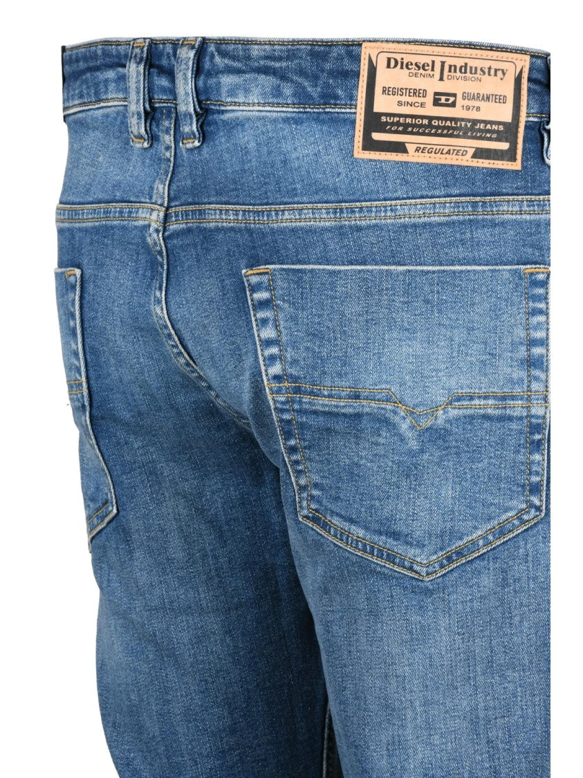 Diesel Blue Cotton-Blend Safado Straight-Leg Jeans
