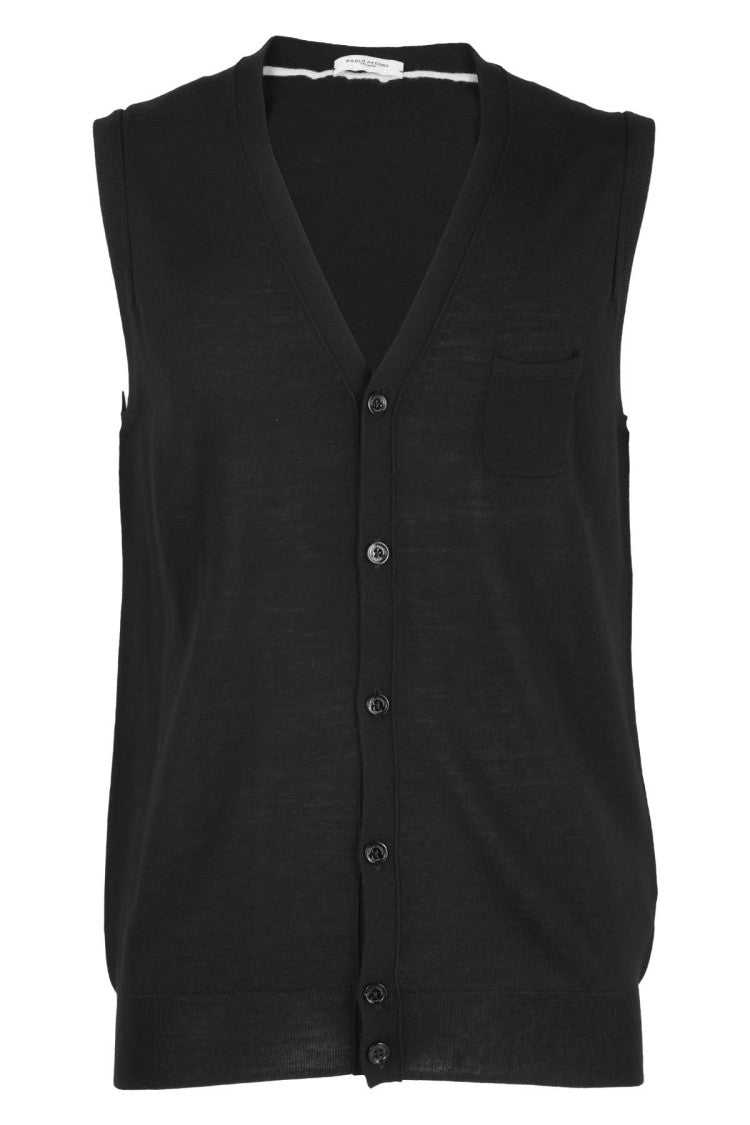 Paolo Pecora Refined Wool Gilet With V-Neckline
