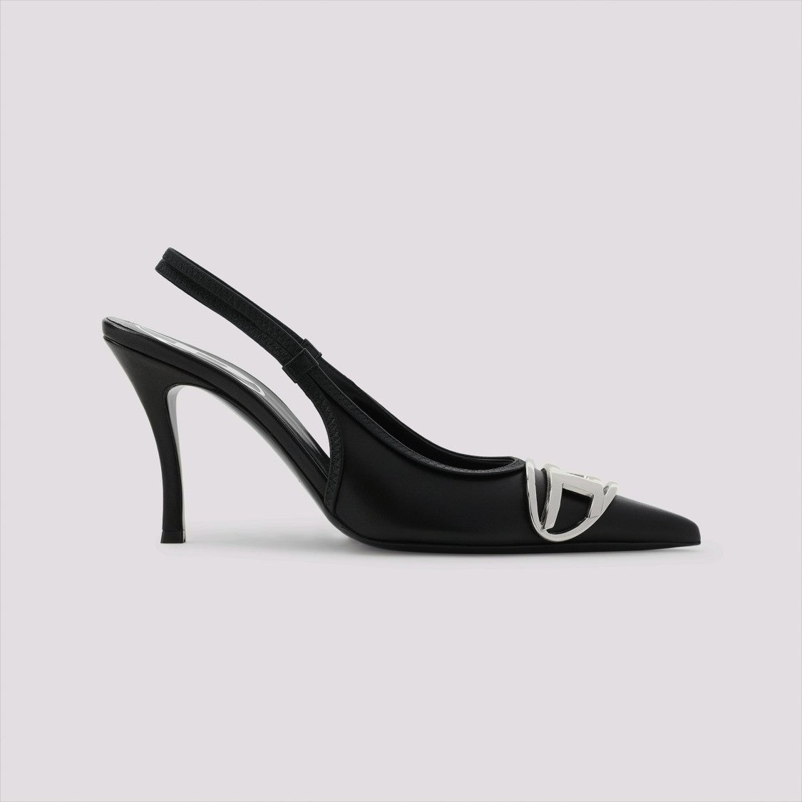 Diesel D-Venus Sb Black Leather Decolletes
