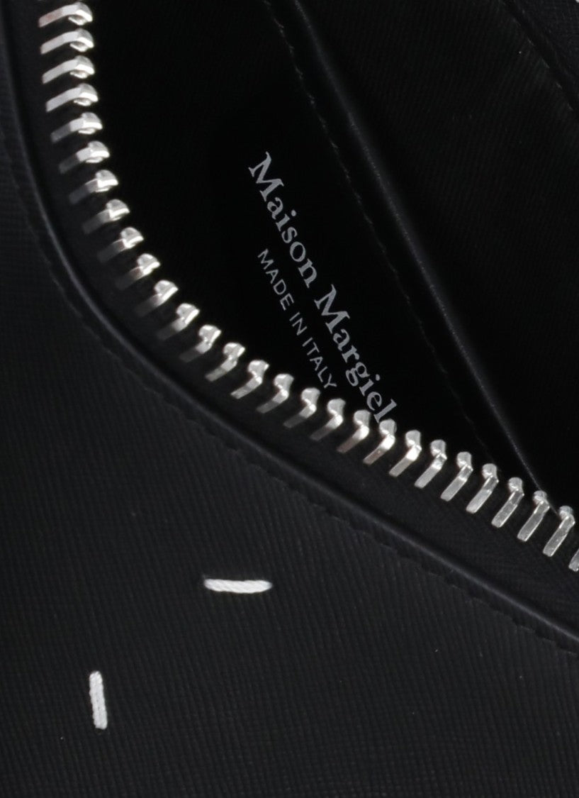 Maison Margiela Curved Black Hobo Bag With Adjustable Shoulder Strap
