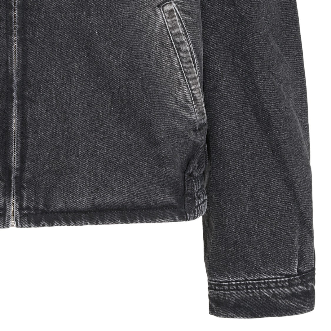 Arte Antwerp Washed Black Embroidered Denim Jacket