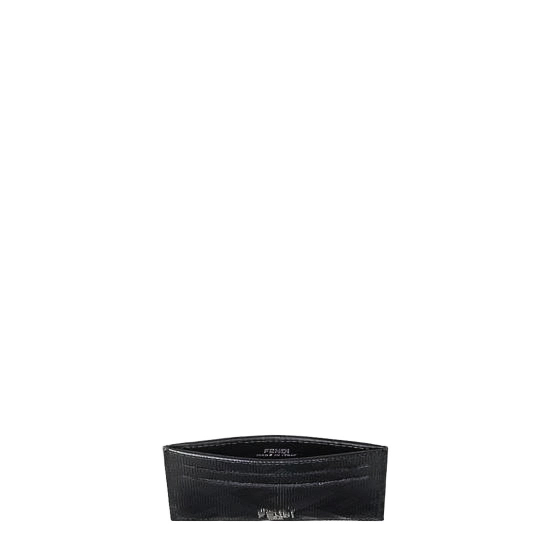 Fendi Textured Calf Leather Card Wallet