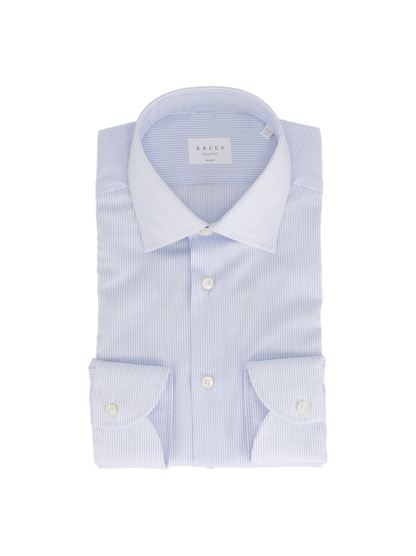 Xacus Tailored Long-Sleeve Pointed Collar Shirt