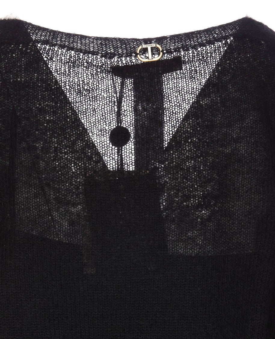 Twin-Set Layered Mini Dress With Pleated Skirt