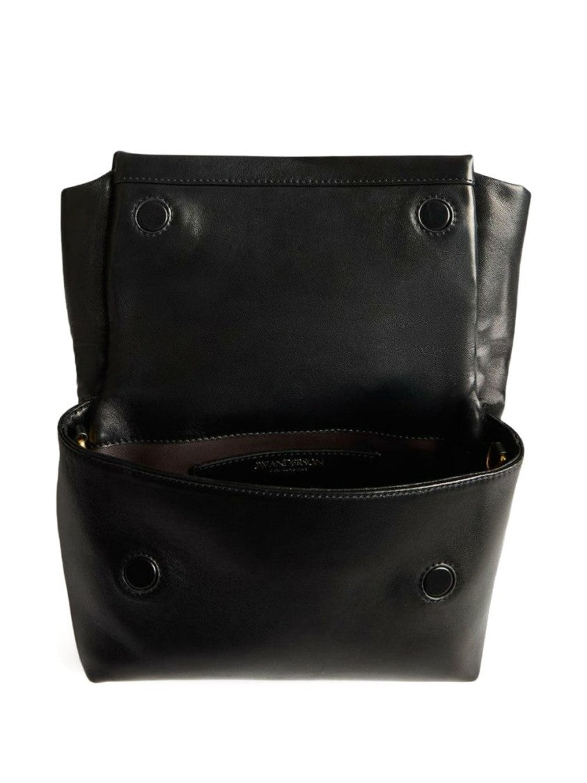 J. W. Anderson Structured Black Full-Grain Lamb Leather Bag