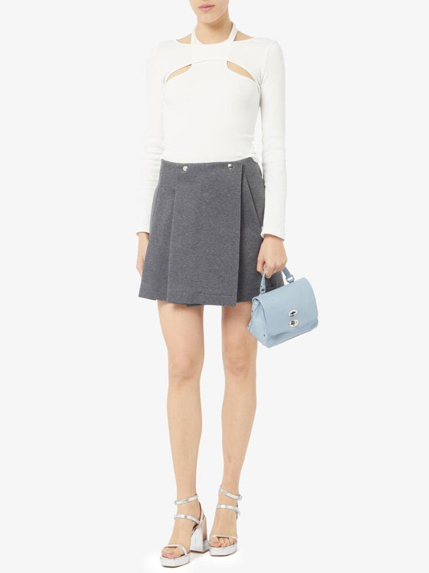 Zanellato Blue Studded Details Top Handle Shoulder Bag