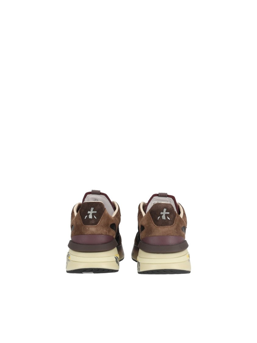 Premiata Moerund Brown Layered Graphic Sneakers