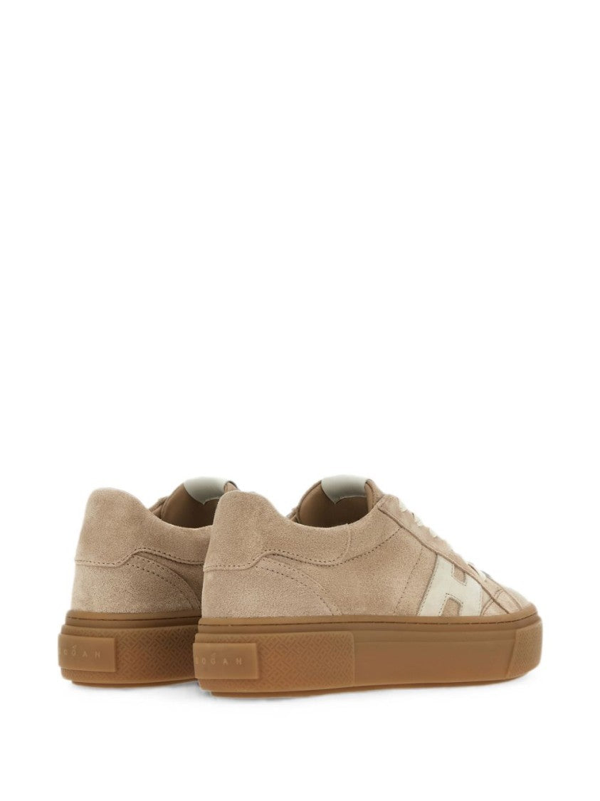 Hogan Black Low-Profile Calfskin Suede Sneakers