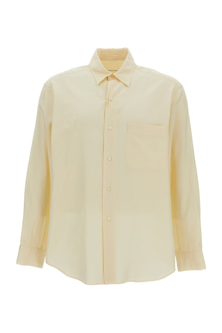 Kaptain Sunshine Ecru Cotton/Silk Blend Twill Shirt