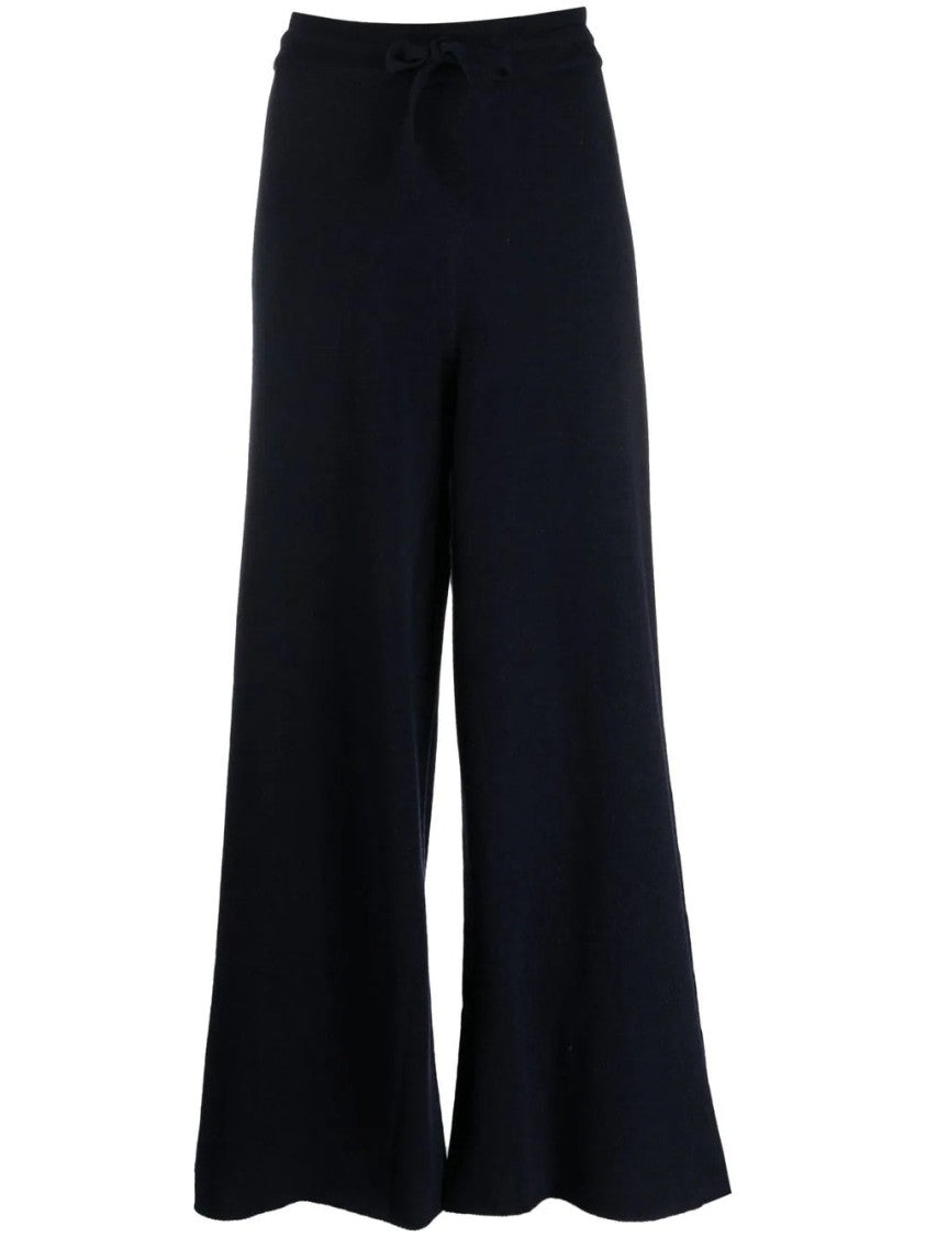 Jil Sander Wide-Leg Cashmere Trousers With Subtle Drawstring Detail