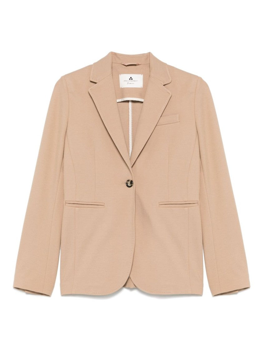 Peuterey Tailored Beige Blazer With Notch Lapel