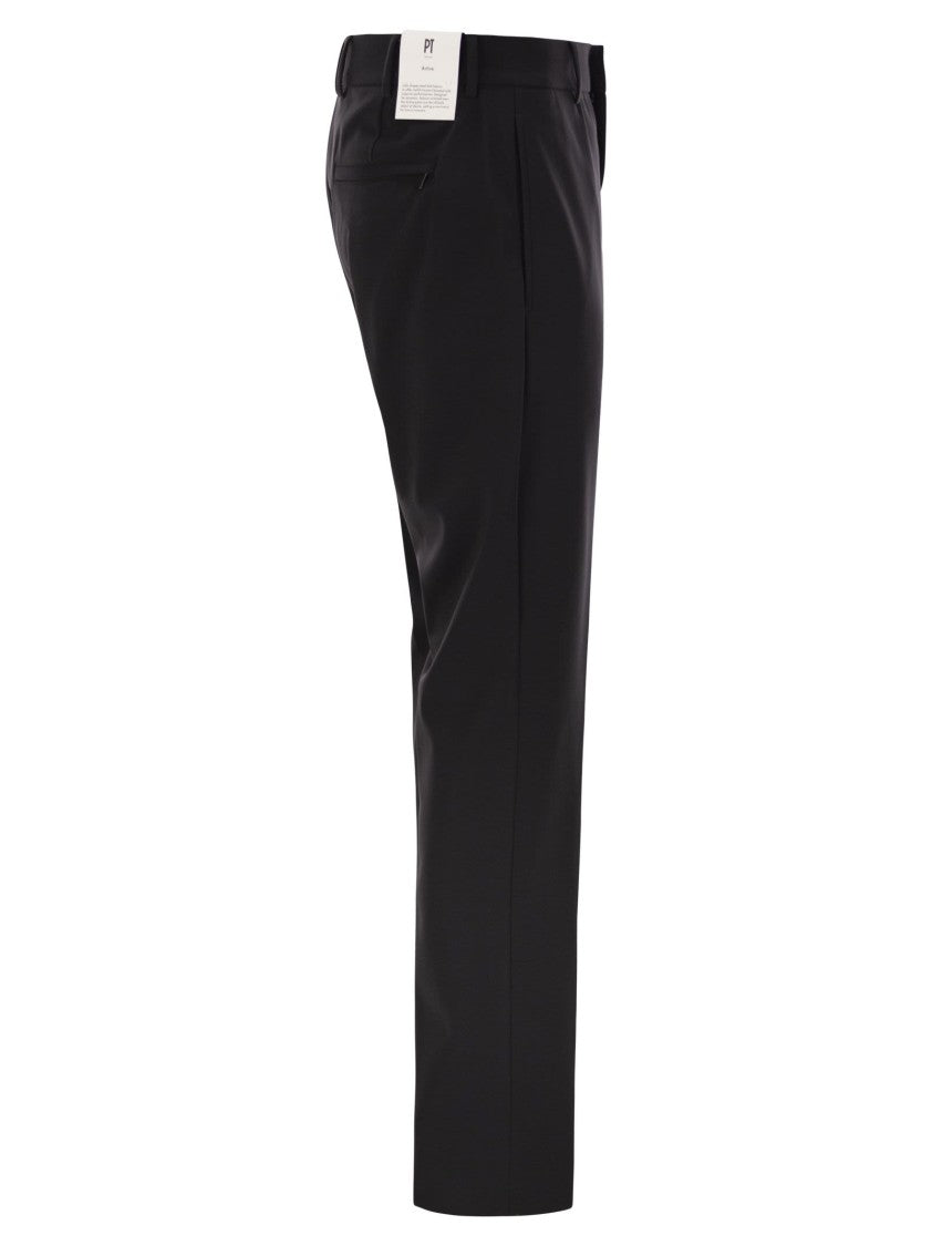 Pt Torino Epsilon' Trousers In Technical Fabric