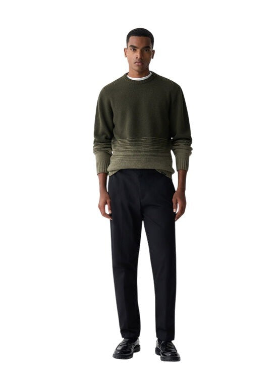 Colmar Two-Tone Gradient Crewneck Ribbed Sweater