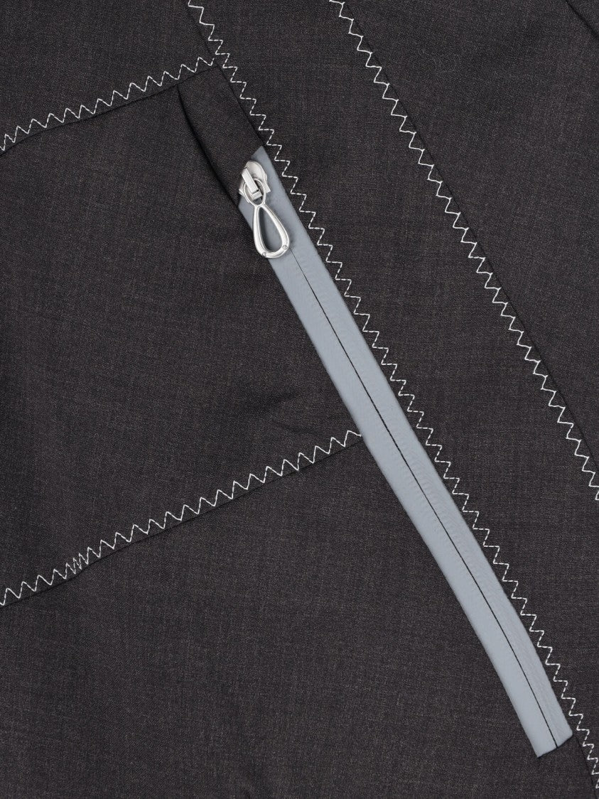 Kiko Kostadinov Brown Fosco Textured Wool Zip Jacket