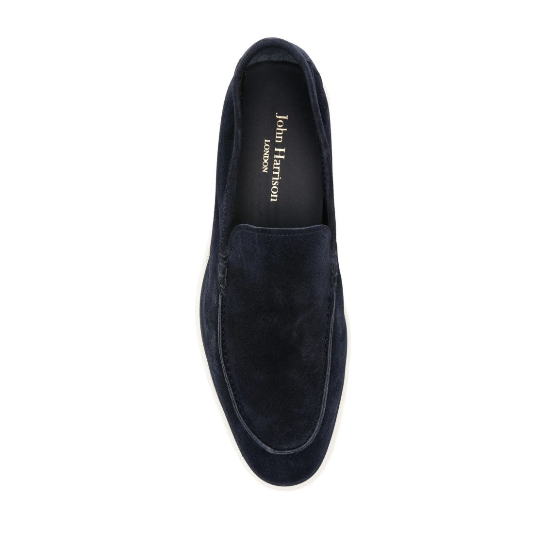 John Harrison Blue Suede Slip-On Loafers