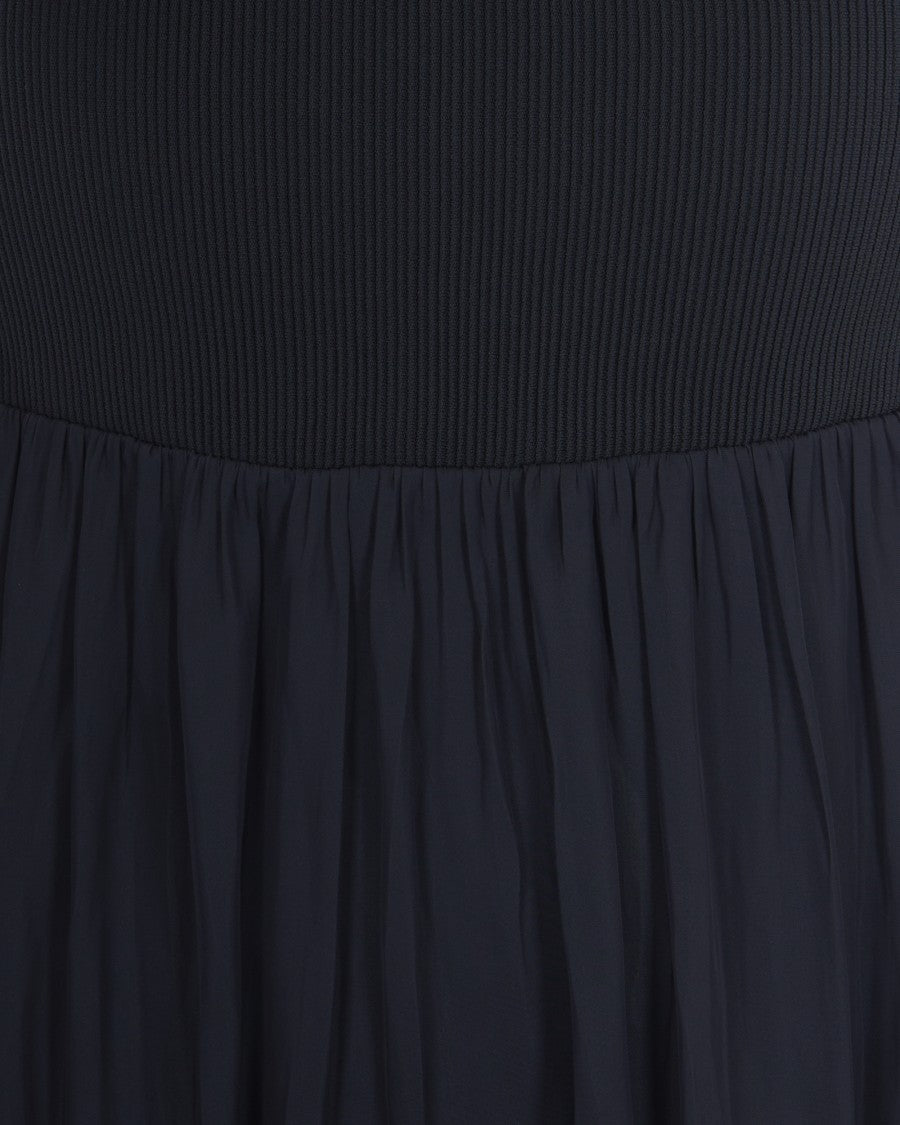 Sessùn Long Dress With Ballerina Straps And Fluid Satin Skirt
