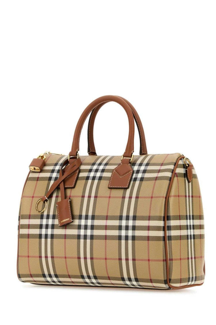 Burberry Printed Canvas Medium Check Handbag