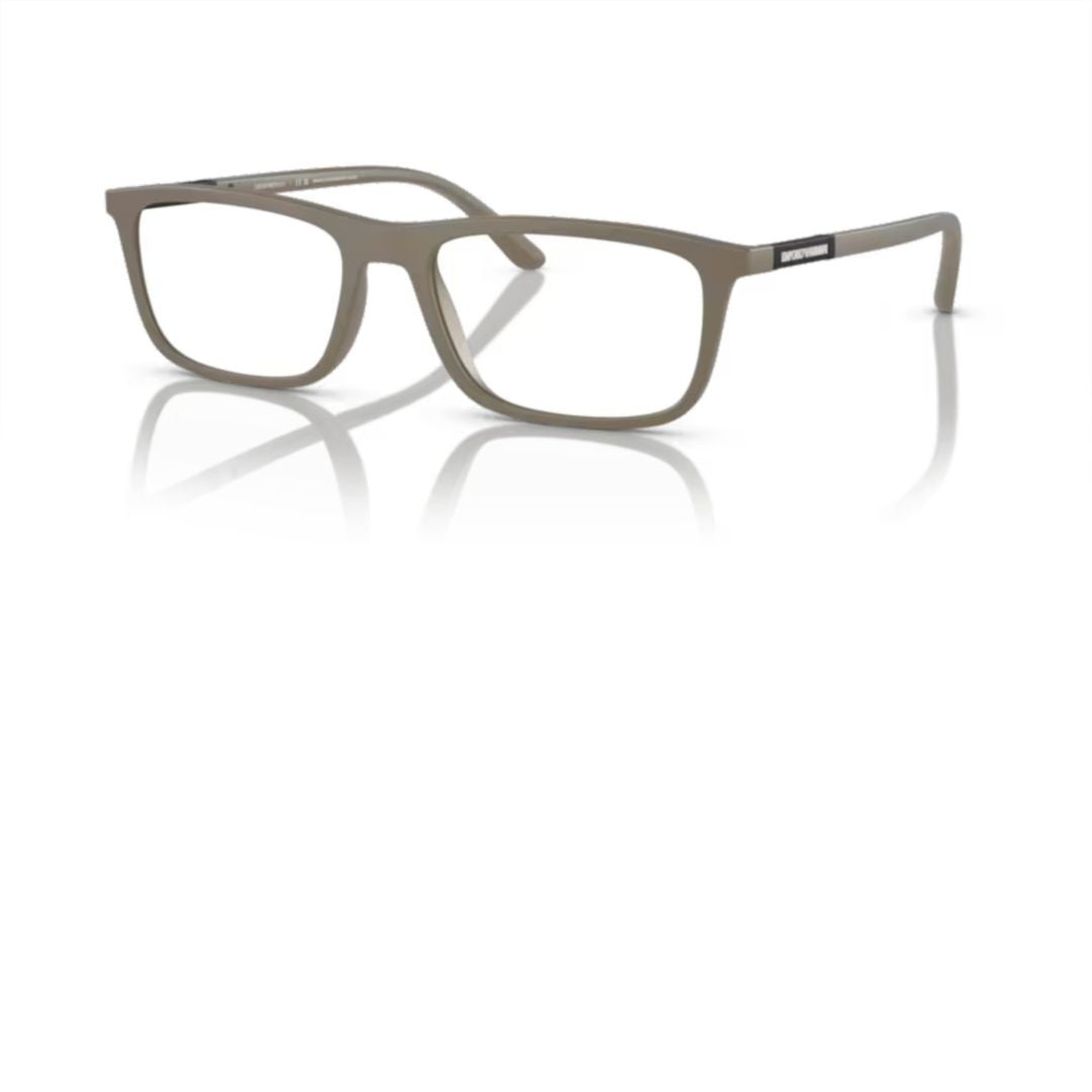 Emporio Armani 4160 Sole Rectangular Eyeglasses With Matte Frame