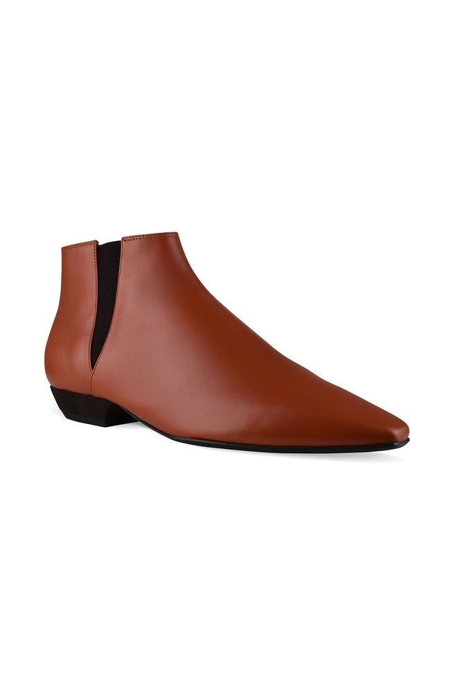 Loro Piana Terracotta Red Smooth Leather Sumire Boots