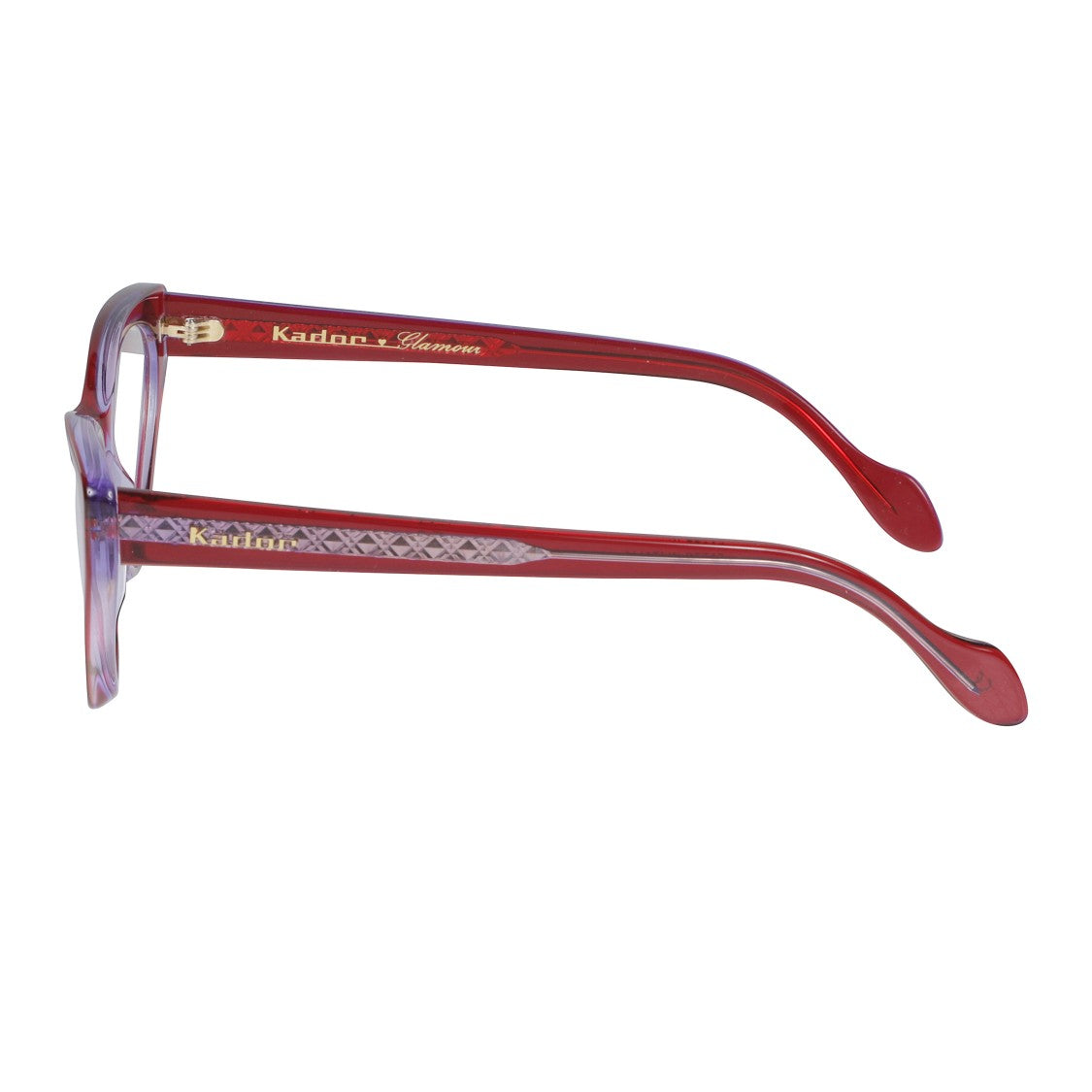 Kador Coachella Glamour Cat-Eye Sunglasses With Translucent Red Finish