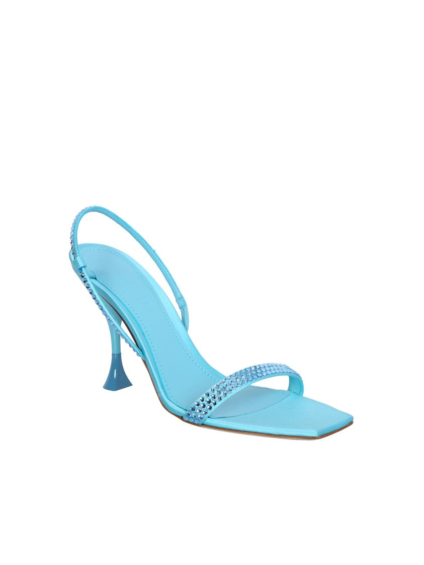 3Juin Blue Leather Sandals