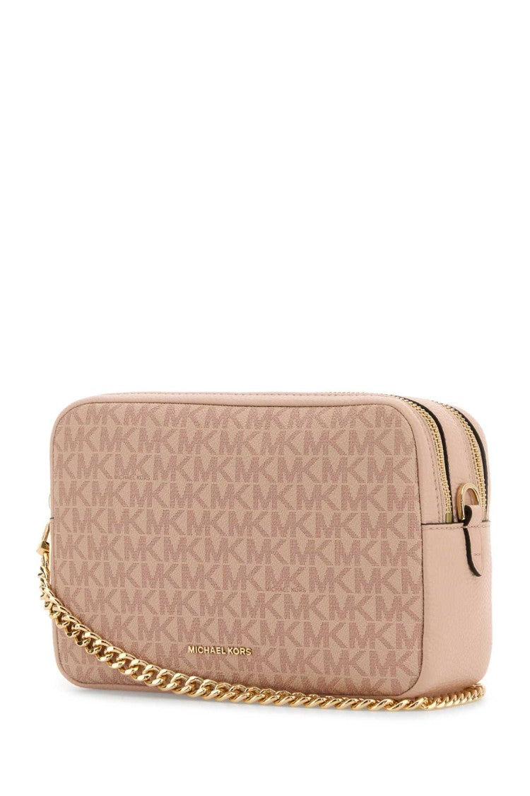 Michael Michael Kors Pink Canvas Medium Bryant Shoulder Bag